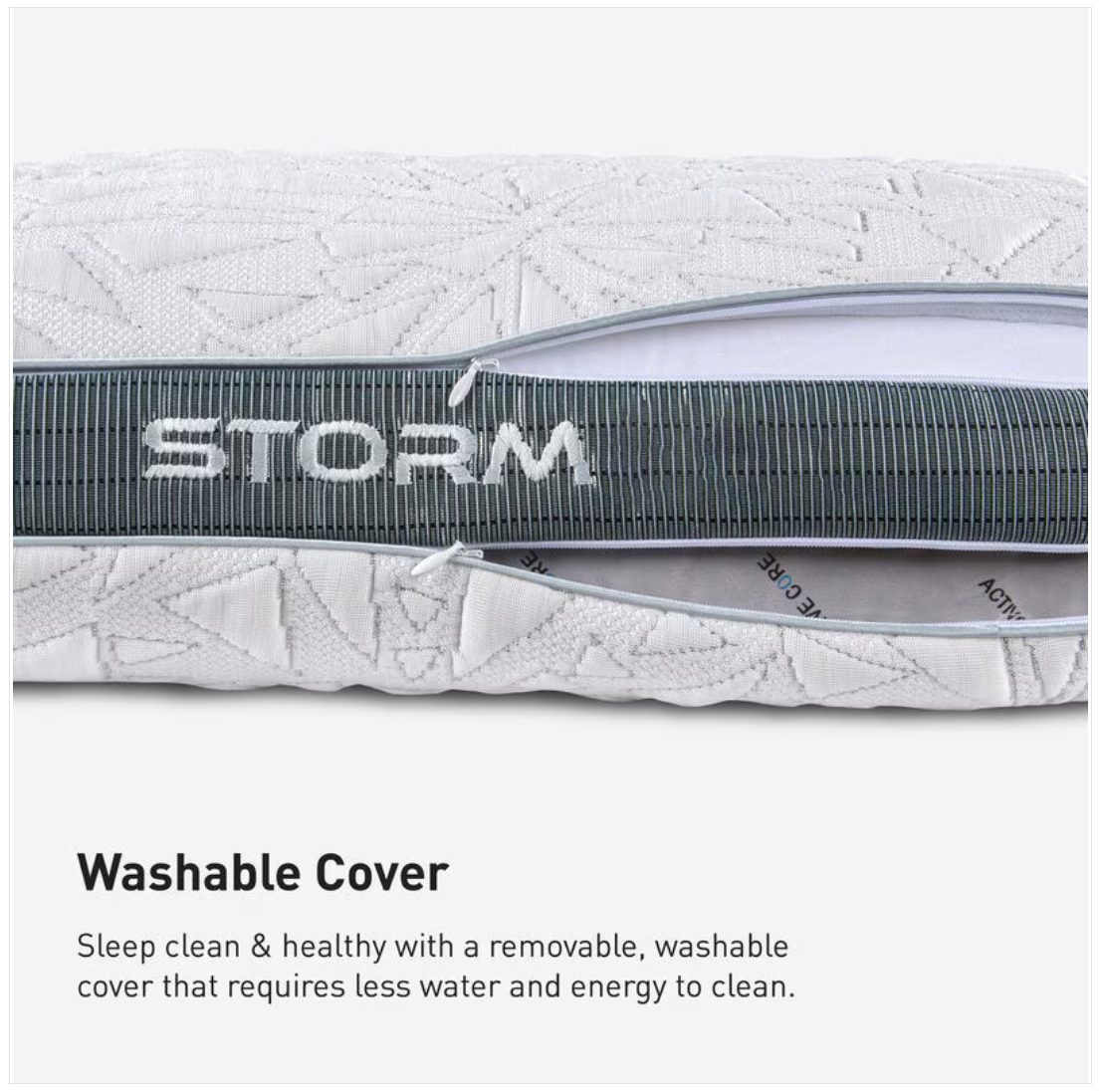 Storm Performance Pillow - Size 1.0 - Medium Firm Support Pillow for Warm/Hot Sleepers