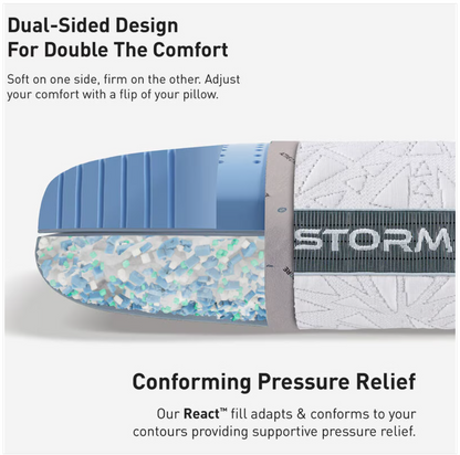 Storm Performance Pillow - Size 1.0 - Medium Firm Support Pillow for Warm/Hot Sleepers