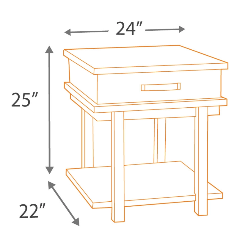 Stanah 1 Drawer End Table