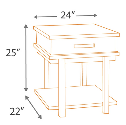 Stanah 1 Drawer End Table