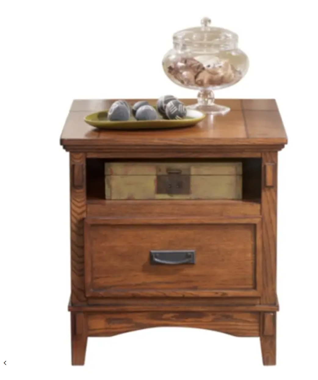 Cross Island - Medium Brown Rectangular End Table