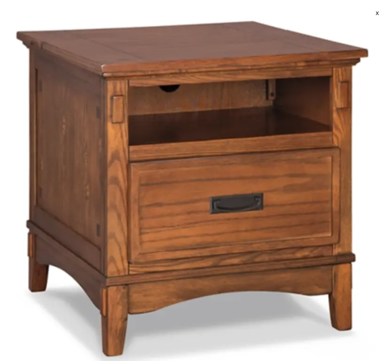 Cross Island - Medium Brown Rectangular End Table