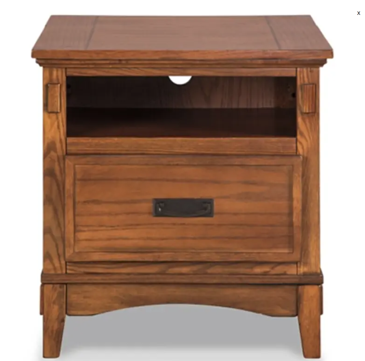 Cross Island - Medium Brown Rectangular End Table