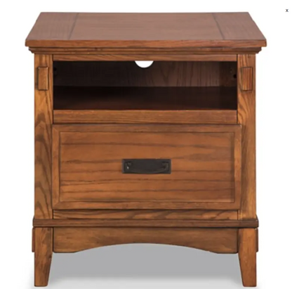 Cross Island - Medium Brown Rectangular End Table