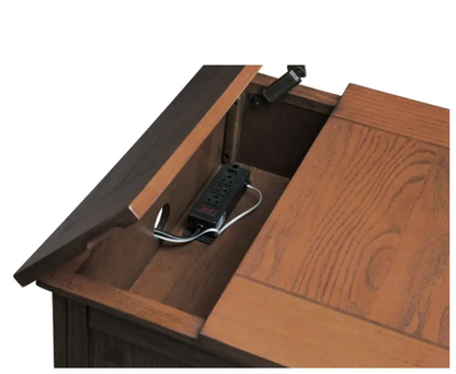 Cross Island - Medium Brown Rectangular End Table