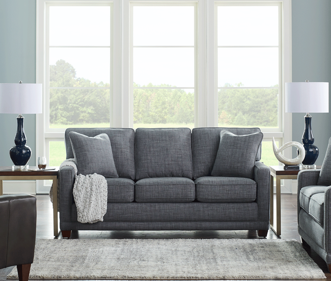 La-Z-Boy®  Kennedy Sofa - Olive Fabric