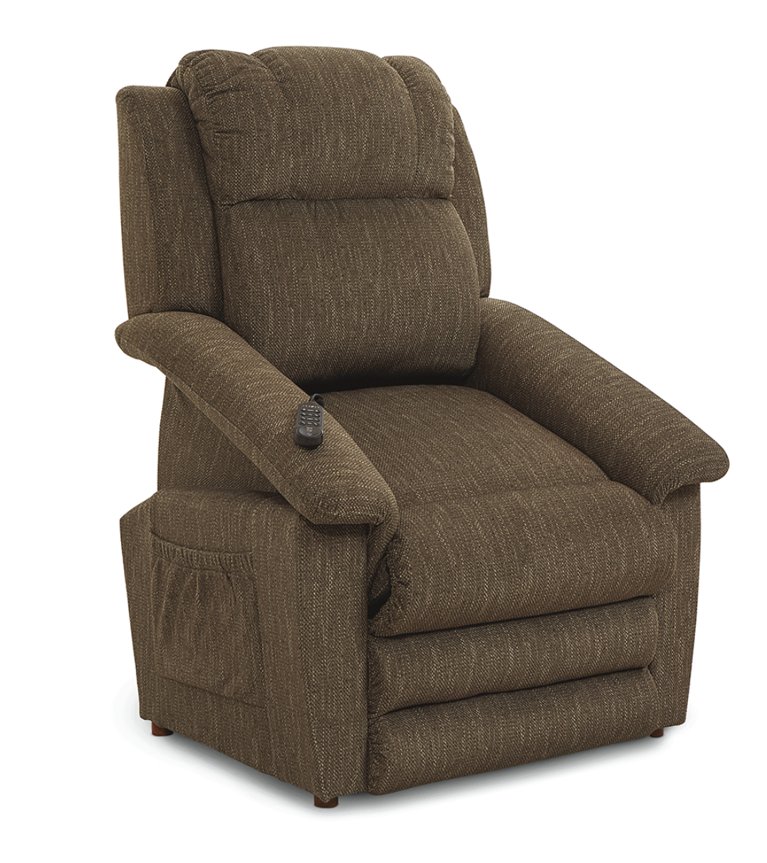 La-Z-Boy®  Clayton Gold Power Lift Recliner w/ Massage & Heat - Charcoal Fabric