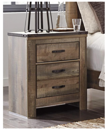Trinell Two Drawer Nightstand in Brown