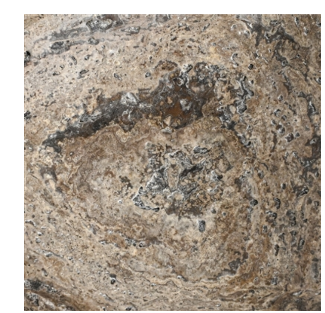 Grey Travertine Organic Shaped Rough Edged Bowl - Grey - Grey