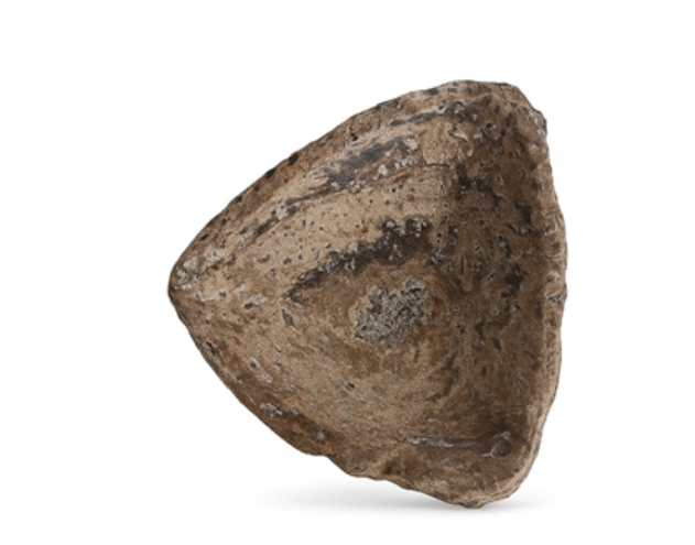 Grey Travertine Organic Shaped Rough Edged Bowl - Grey - Grey