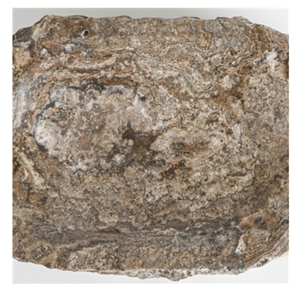 Grey Travertine Rough Organic Shaped Edged Bowl - Grey - Grey