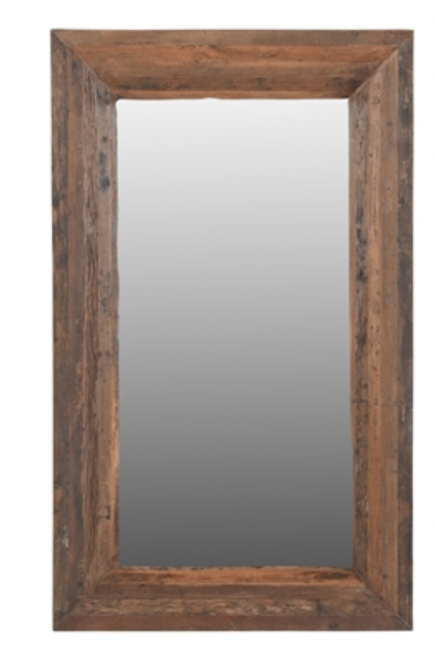 Wood Mirror Natural H 59" L 35.5" - Natural