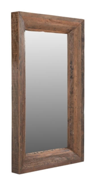 Wood Mirror Natural H 59" L 35.5" - Natural