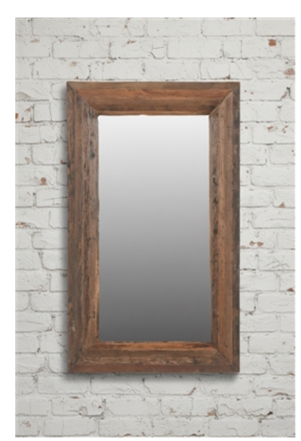 Wood Mirror Natural H 59" L 35.5" - Natural