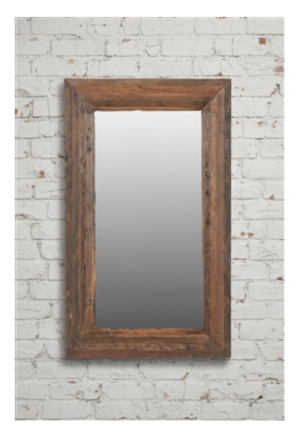 Wood Mirror Natural H 59" L 35.5" - Natural