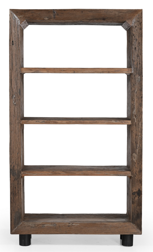 Wood Bookshelf 4 Tier H 71" & L 39.5" - Natural