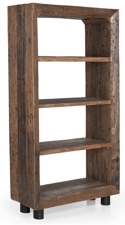 Wood Bookshelf 4 Tier H 71" & L 39.5" - Natural