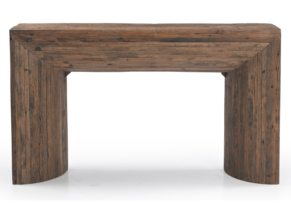 Wood Strips Console Table Natural