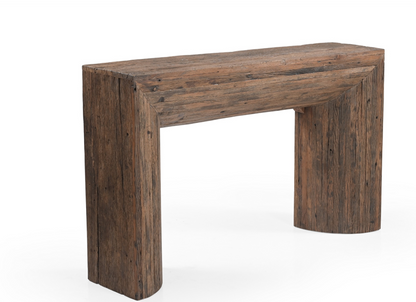 Wood Strips Console Table Natural