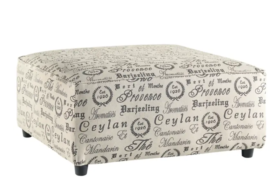 Alenya Oversized Accent Ottoman in Quartz