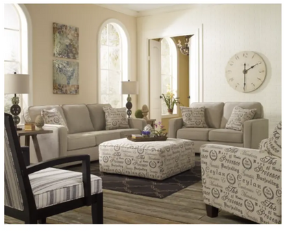 Alenya Oversized Accent Ottoman in Quartz