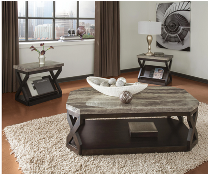 Radilyn Faux Marble Table (Set of 3)