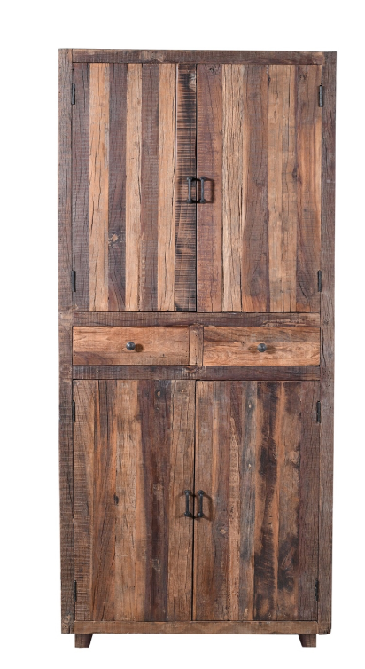 Wooden Almirah W 4 Doors and 2 drawers