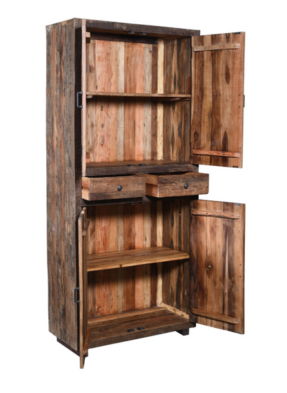 Wooden Almirah W 4 Doors and 2 drawers