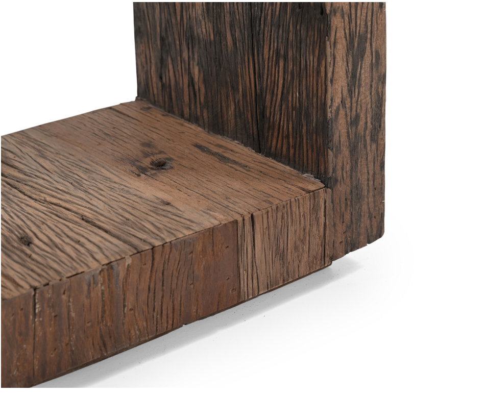 Wood Console Table with Marble Top