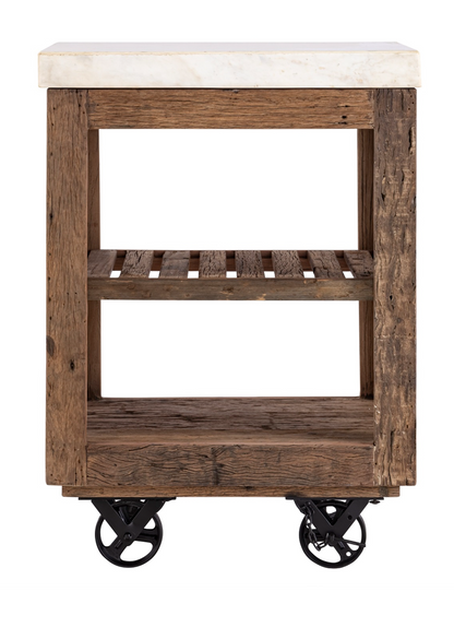 Sm Wooden Kitchen Island on Wheels