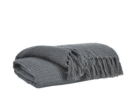 Rowena Gray Throw Blanket