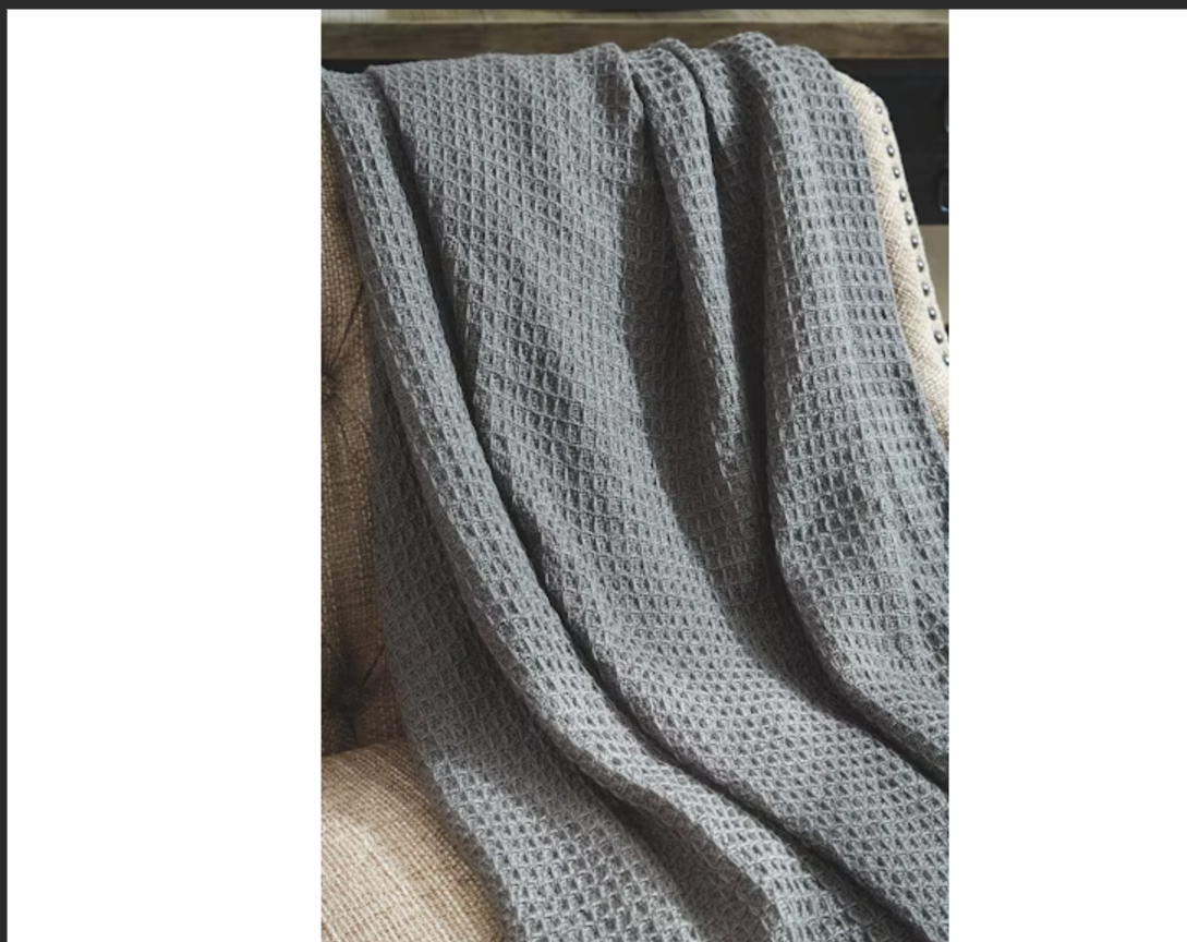 Rowena Gray Throw Blanket