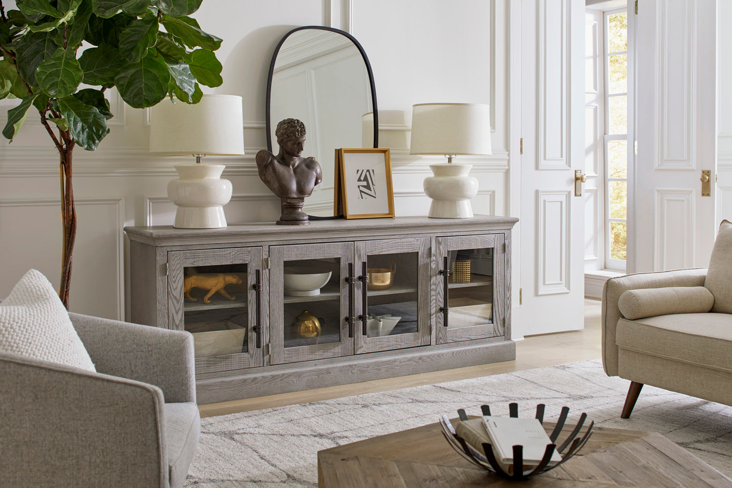 85" Console w/ 4 Doors