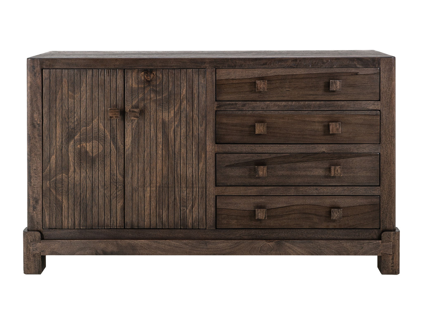 Atenas - Console With 4 Drawer And 2 Doors - Dark Brown