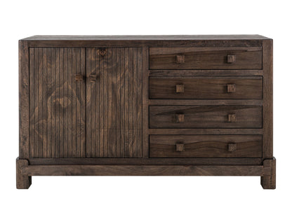Atenas - Console With 4 Drawer And 2 Doors - Dark Brown