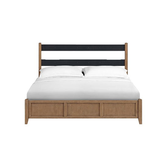 McKenzie - King Upholstered Panel Bed - Pecan