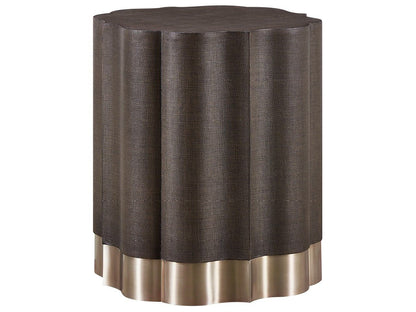 Fenwick - Embossed End Table - Dark Brown