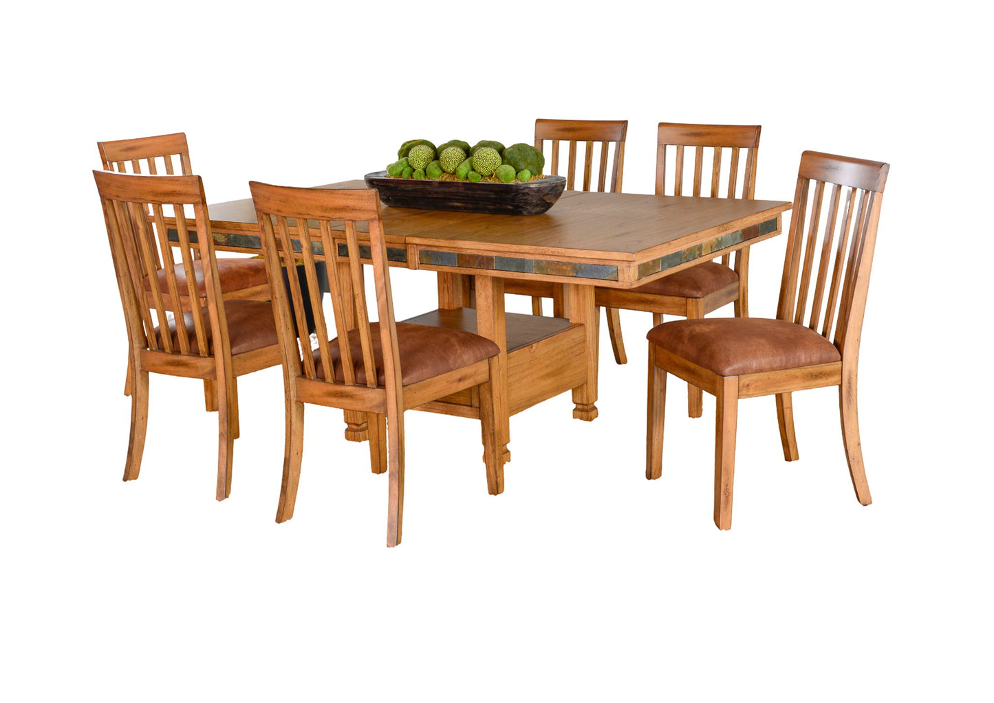 Sedona - Traditional Wood 7 Piece Dining Set - Rustic Oak