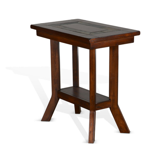 Santa Fe - Mahogany Wood Chair Side Table - Dark Chocolate
