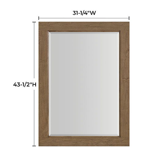 Bailey - Rectangular Mirror - Nutmeg