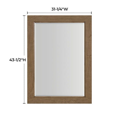 Bailey - Rectangular Mirror - Nutmeg