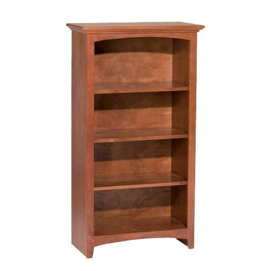 McKenzie - 48'' H X 24'' W Alder Bookcase - Glazed Antique Cherry