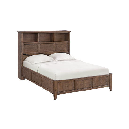 McKenzie - Queen Classic Bookcase Bed - Java