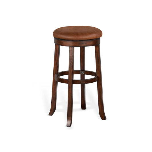Santa Fe - 30" Swivel Stool With Cushion Seat (Set of 2) - Dark Chocolate