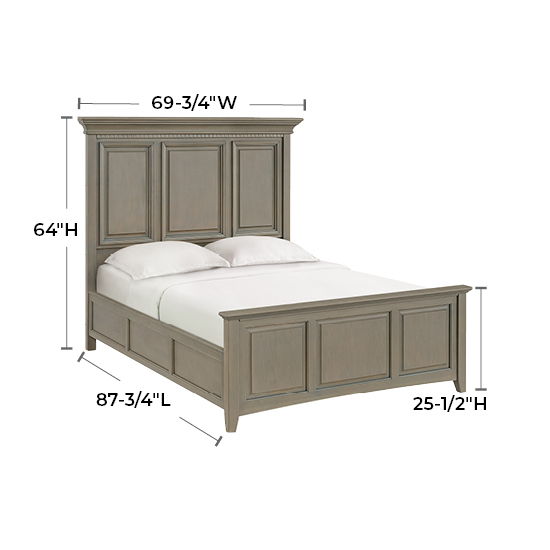 McKenzie - Queen Grand Bed - Fieldstone