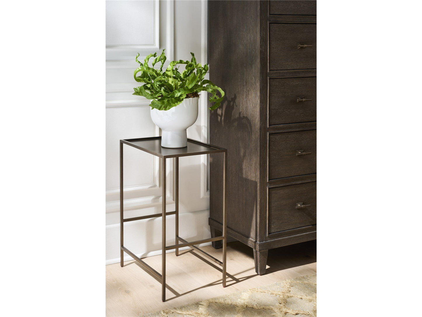 Montclair - Metal Side Table - Light Brown