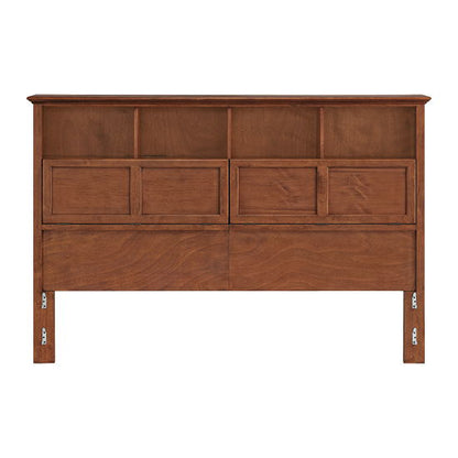 McKenzie - King Classic Bookcase Headboard - Glazed Antique Cherry