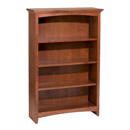 McKenzie - 48'' H X 30'' W Alder Bookcase - Glazed Antique Cherry