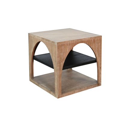Modern - Wood Table With Arched Open Shelf Design