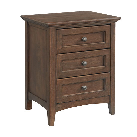 McKenzie - 3-Drawer Nightstand - Java
